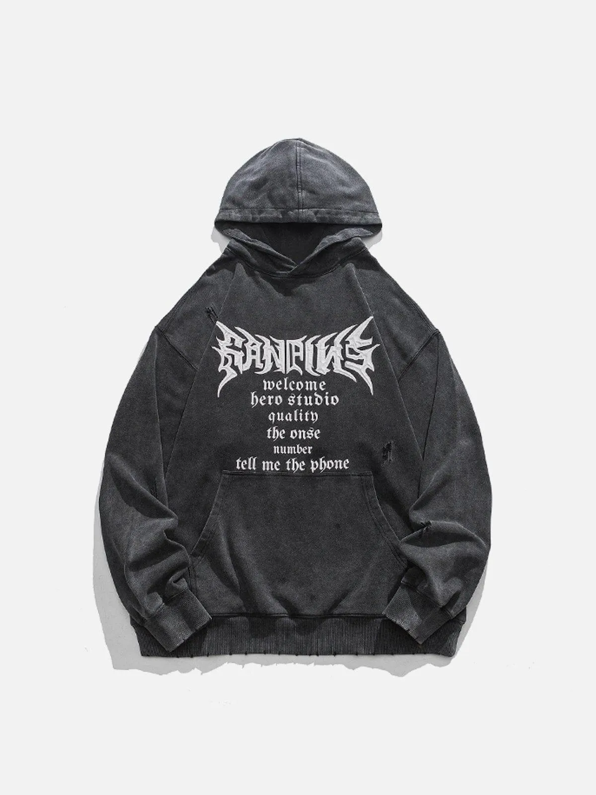 Gothic Alphabet Cut Hoodie
