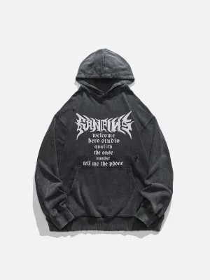 Gothic Alphabet Cut Hoodie