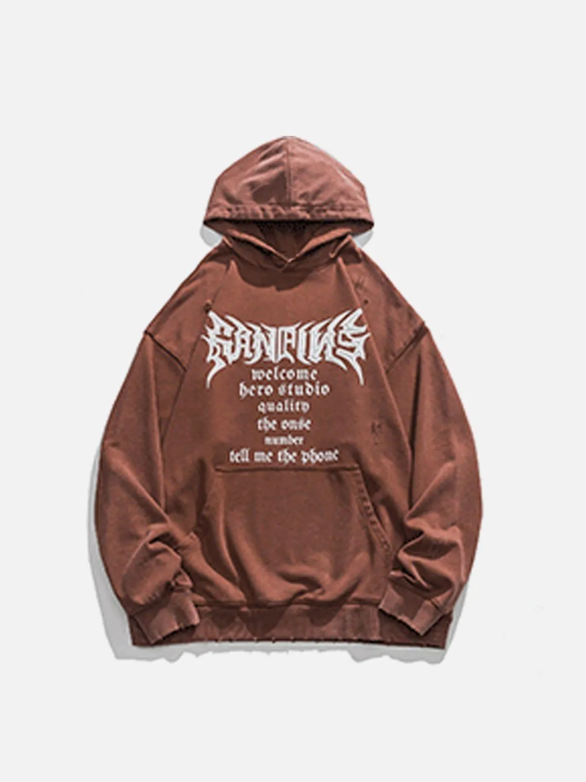 Gothic Alphabet Cut Hoodie