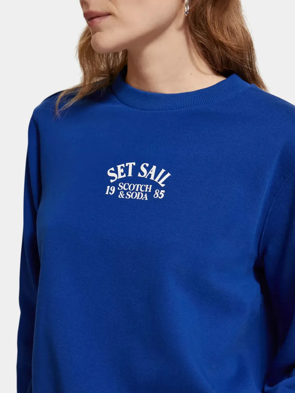 Graphic Crewneck Sweatshirt - Electric Blue 177047