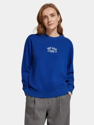 Graphic Crewneck Sweatshirt - Electric Blue 177047