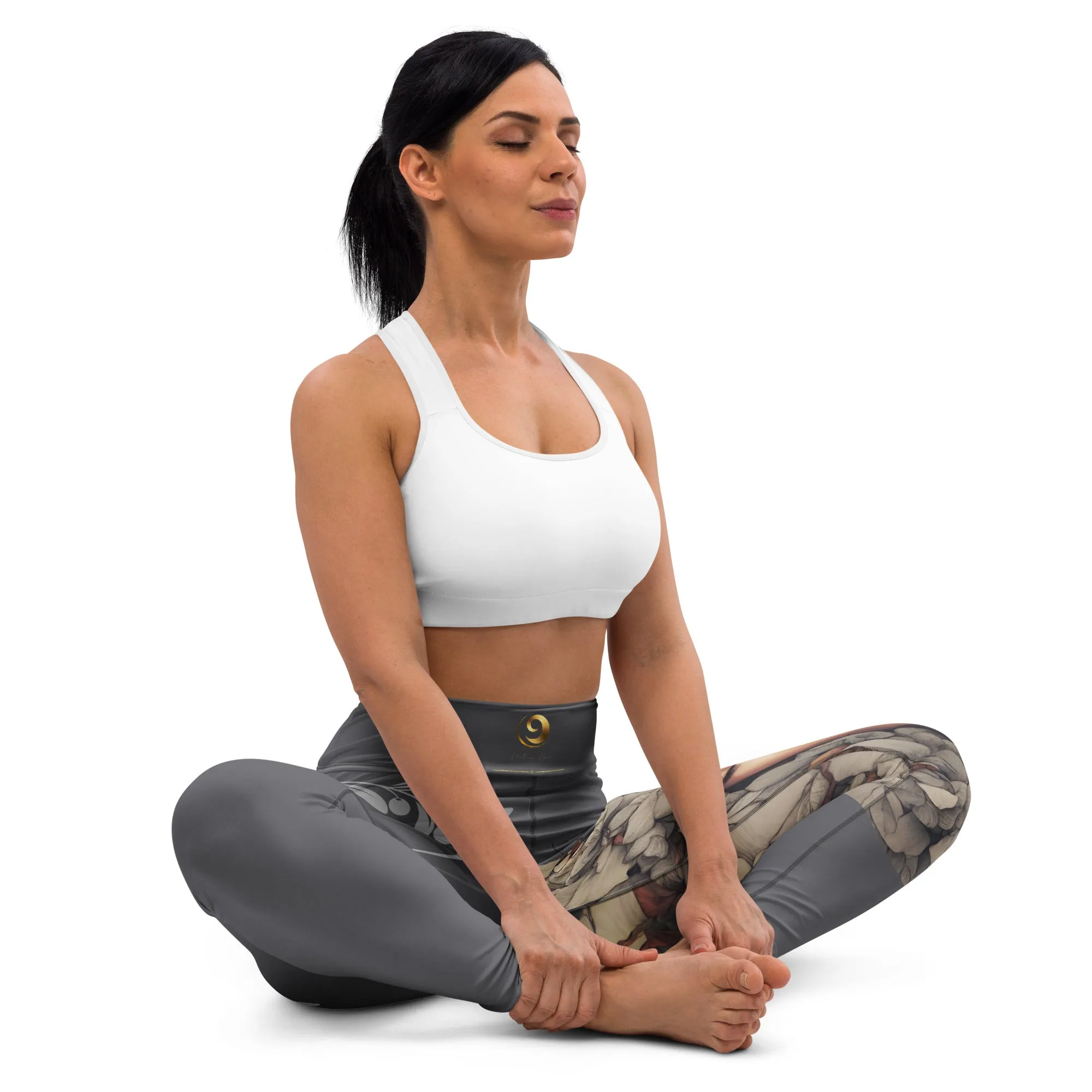 Gray Chaitanya Abara "Become Yourself" Inspirational Women's Leggings