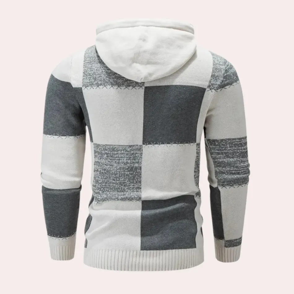 Greco - modern patchwork hoodie for men