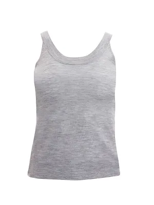 Grey 100% Cashmere Tank Top