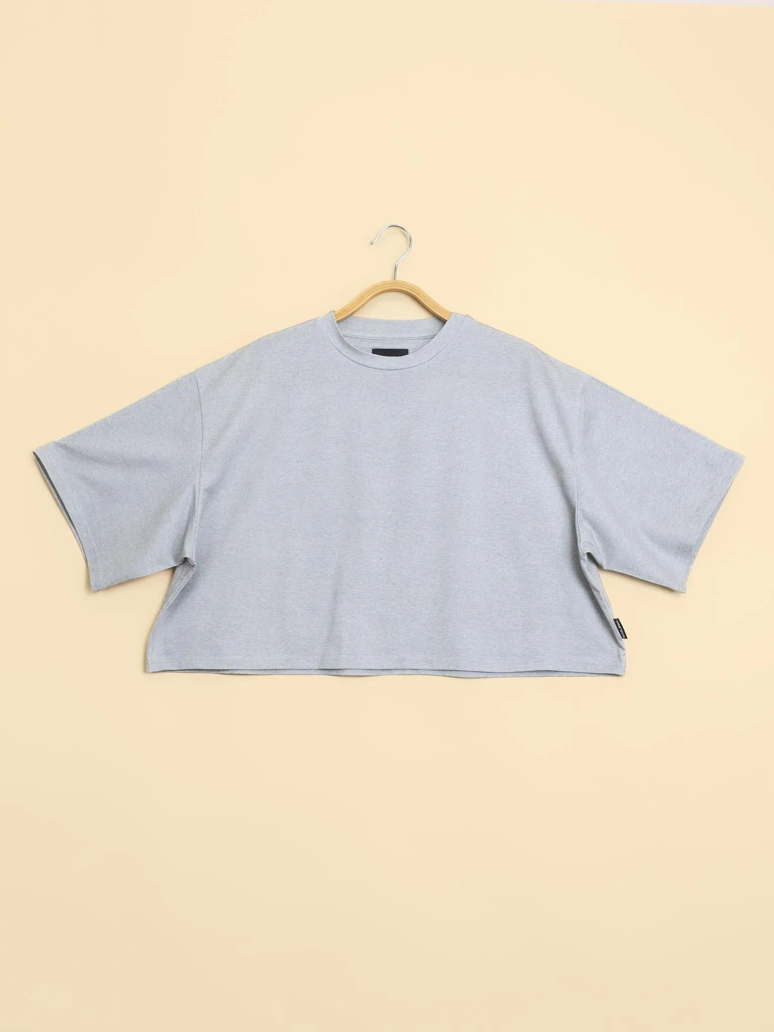 Grey Cropped T-shirt Dames FW25