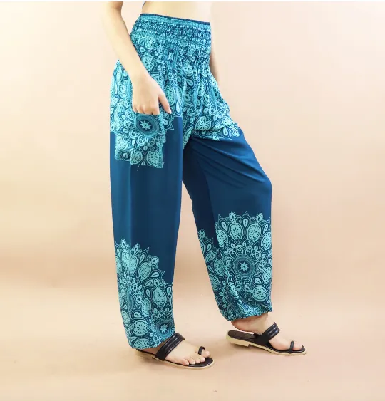 Gypsy Pants - Andala Flower Teal