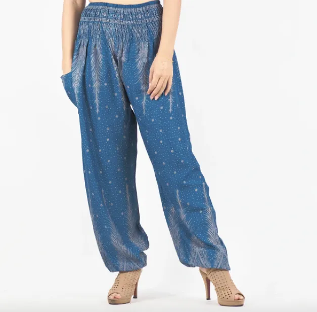 Gypsy Pants - Feathers, Ocean
