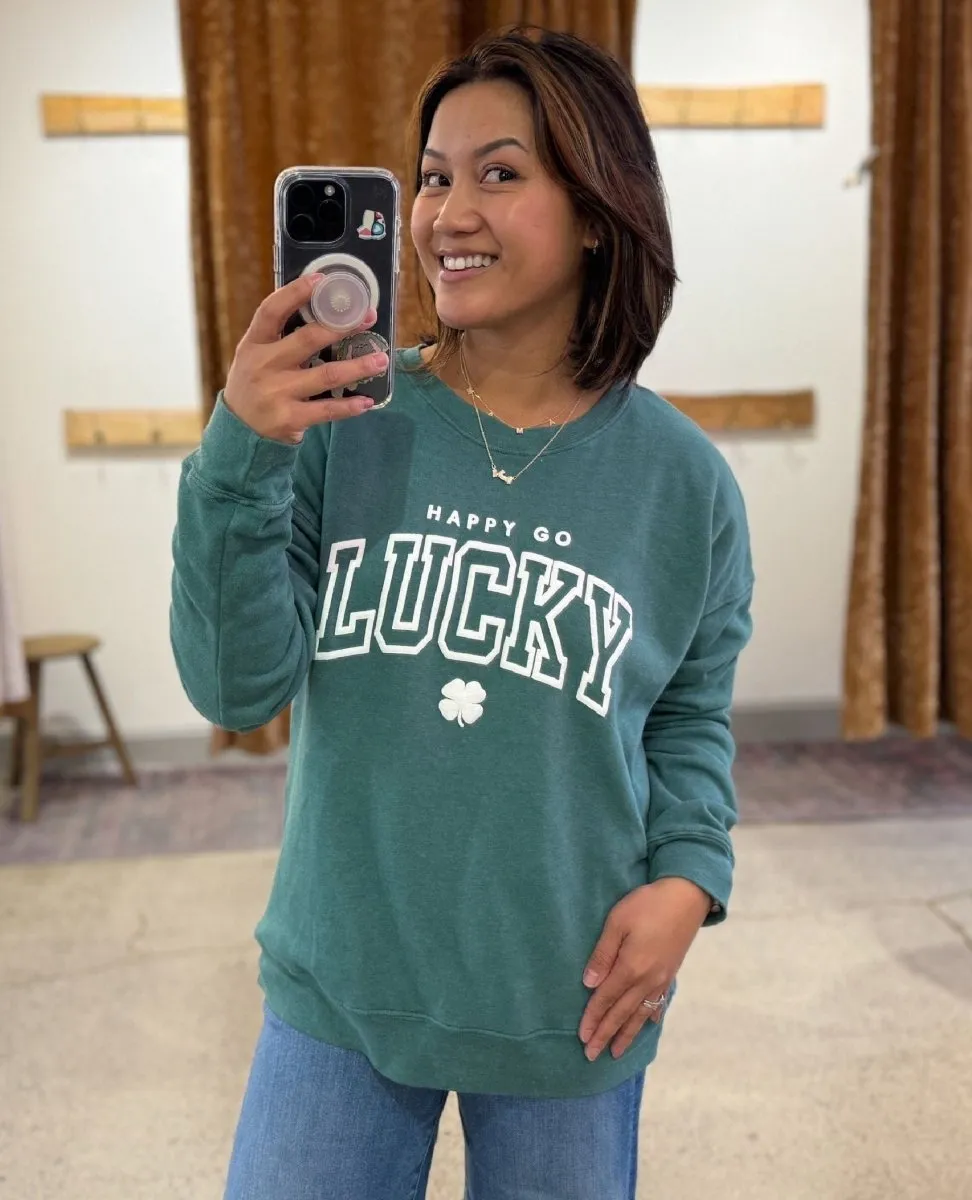 Happy Go Lucky Sweatshirt Mineral Green