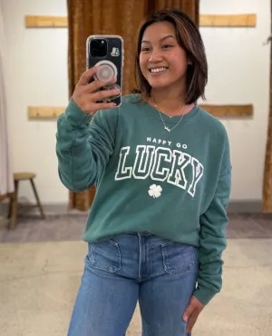 Happy Go Lucky Sweatshirt Mineral Green