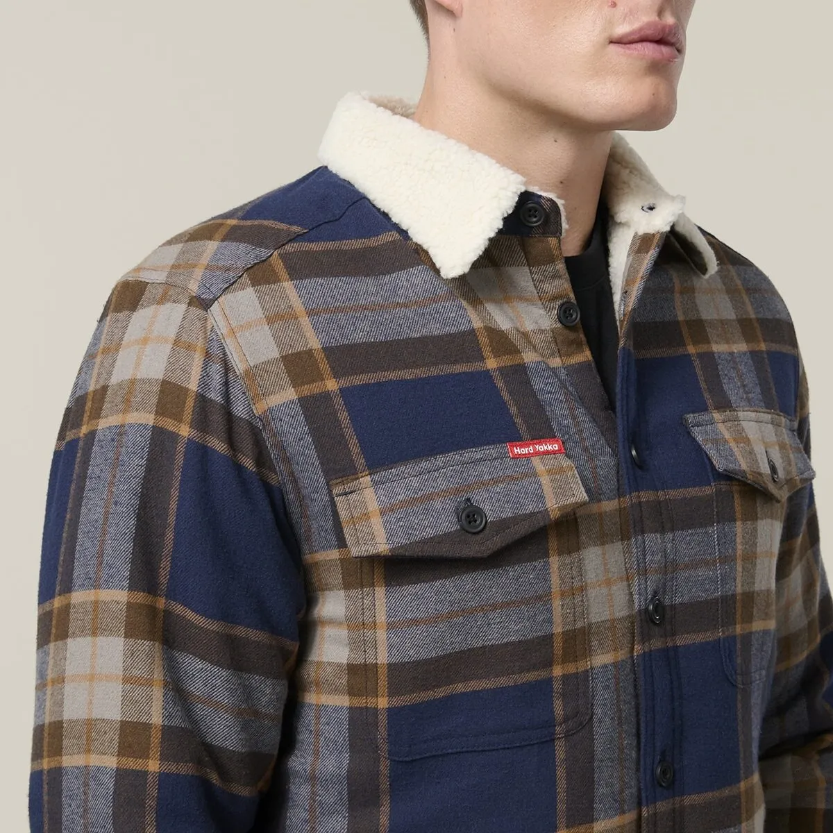 Hard Yakka Men's Heritage Trucker Sherpa Jacket - Woodlands