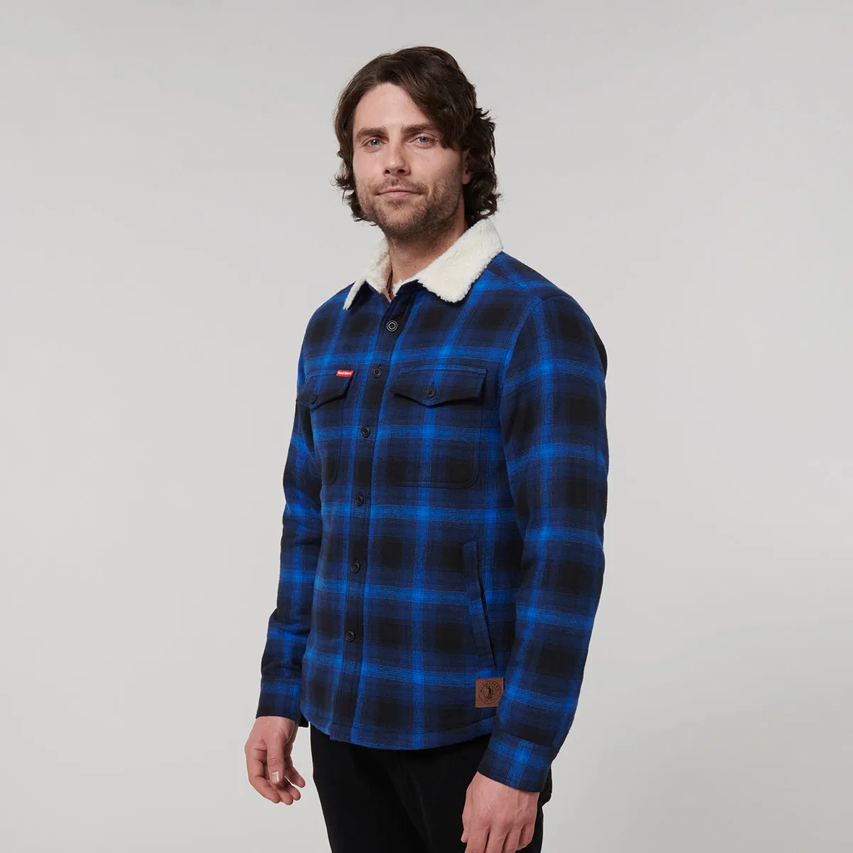 Hard Yakka Men's Sherpa Trucker Jacket - Blue Knight