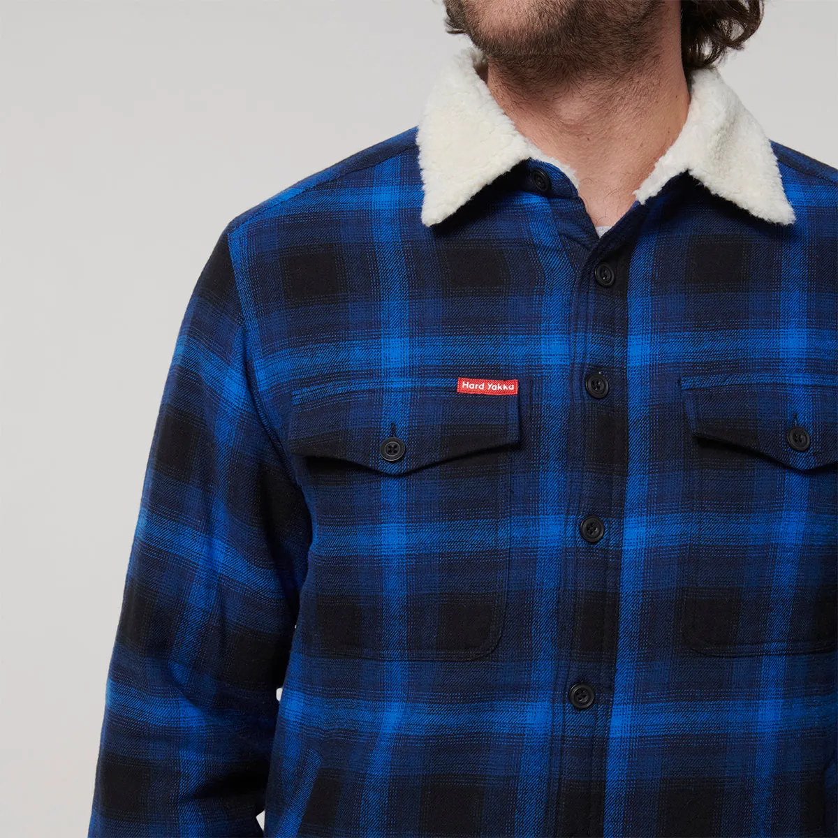 Hard Yakka Men's Sherpa Trucker Jacket - Blue Knight