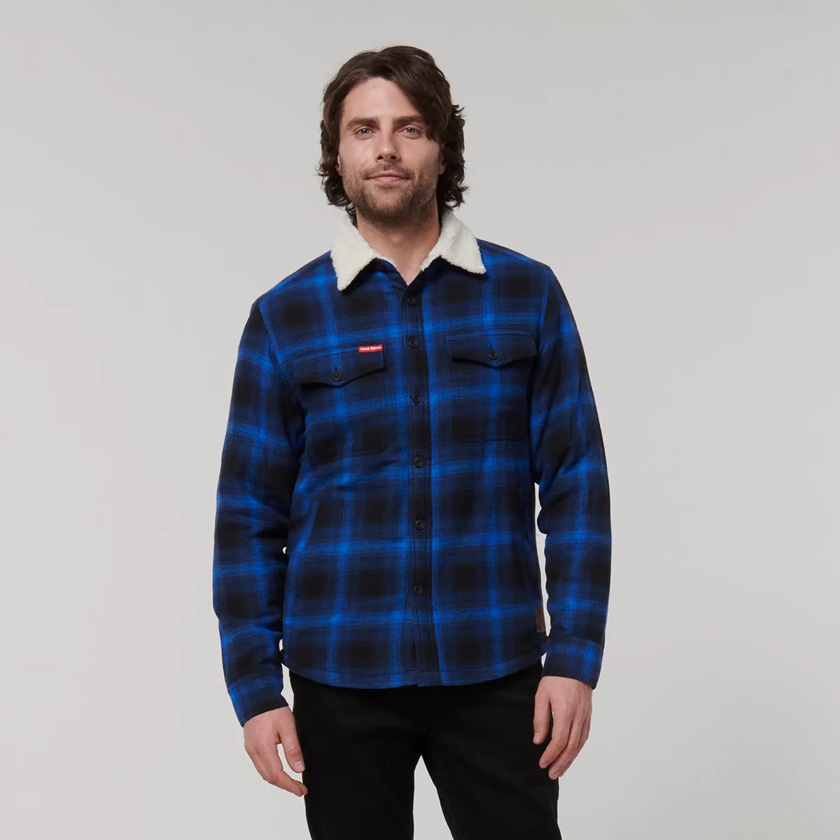 Hard Yakka Men's Sherpa Trucker Jacket - Blue Knight