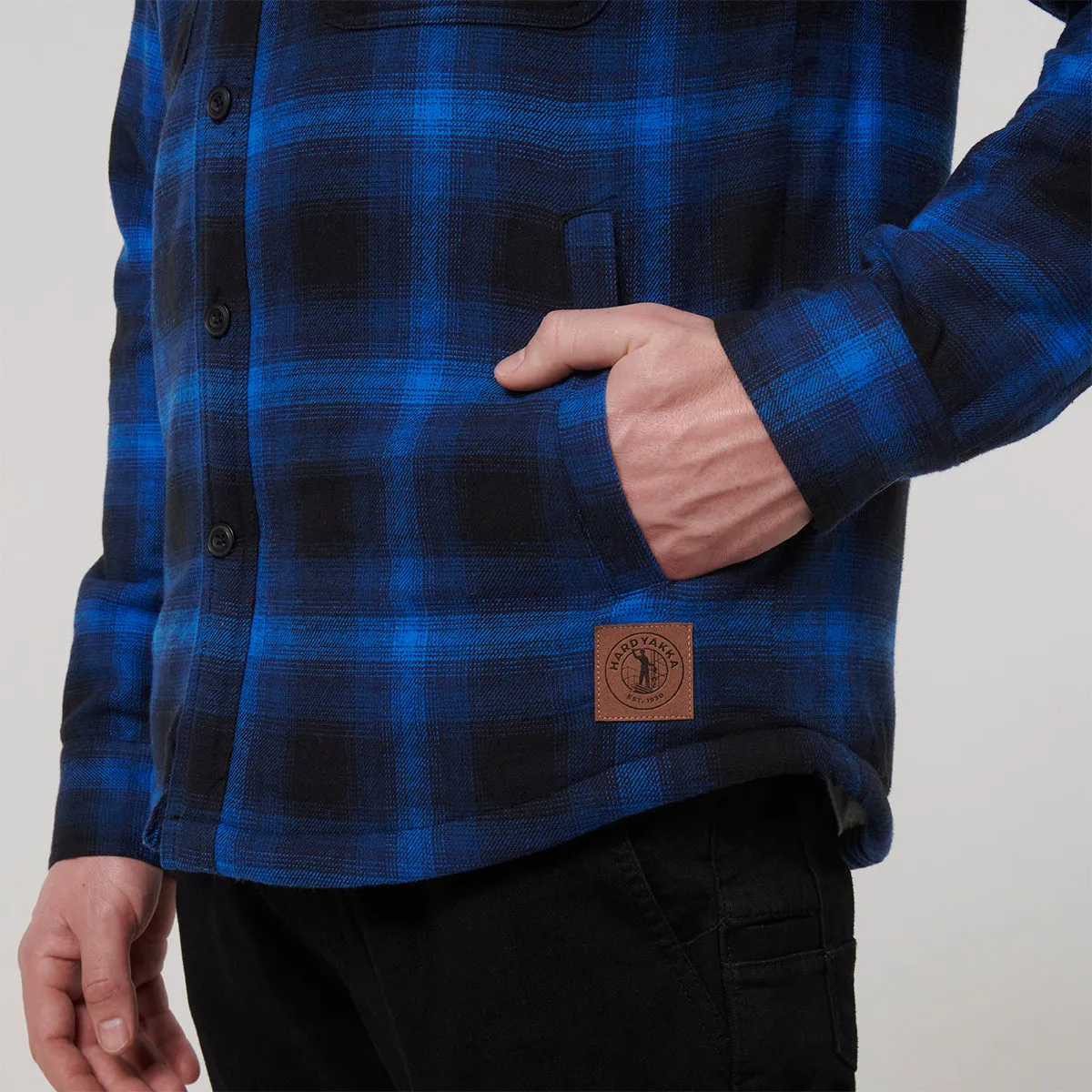 Hard Yakka Men's Sherpa Trucker Jacket - Blue Knight