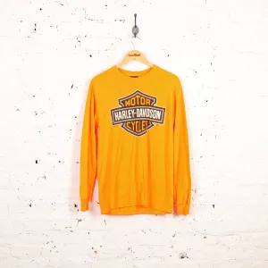 Harley Davidson Long Sleeve T Shirt - Orange - M