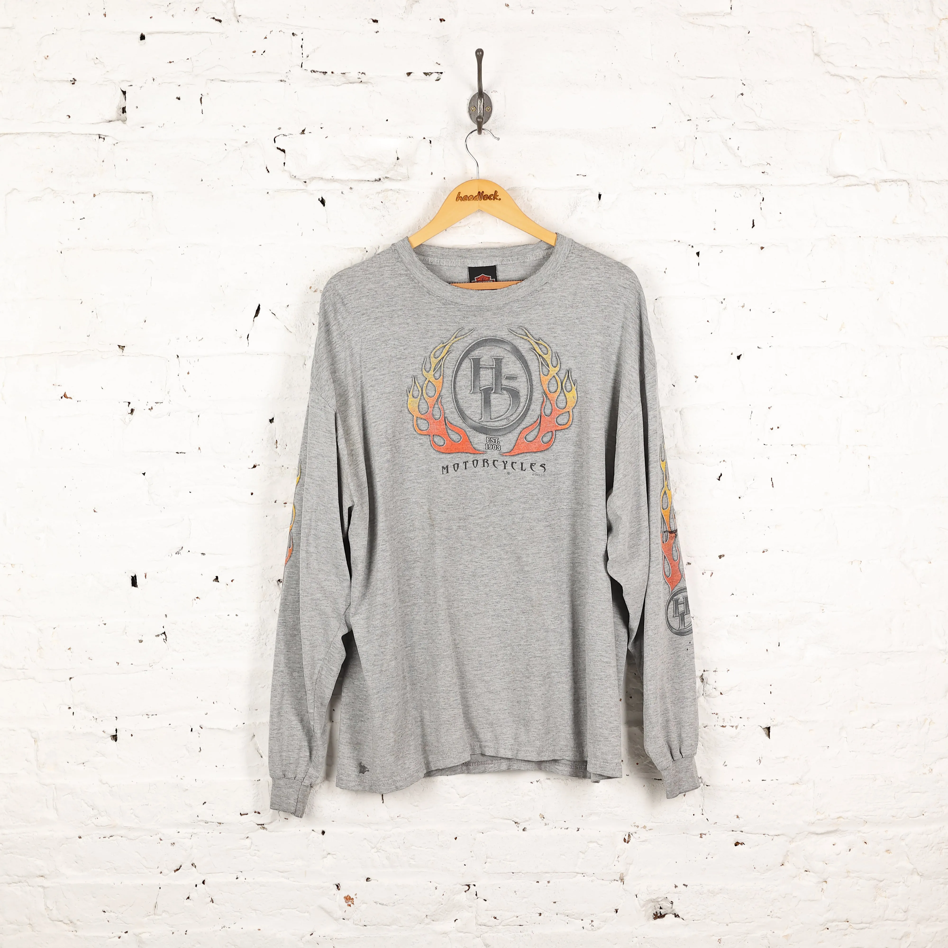 Harley Davidson Premont Long Sleeve T Shirt - Grey - XL