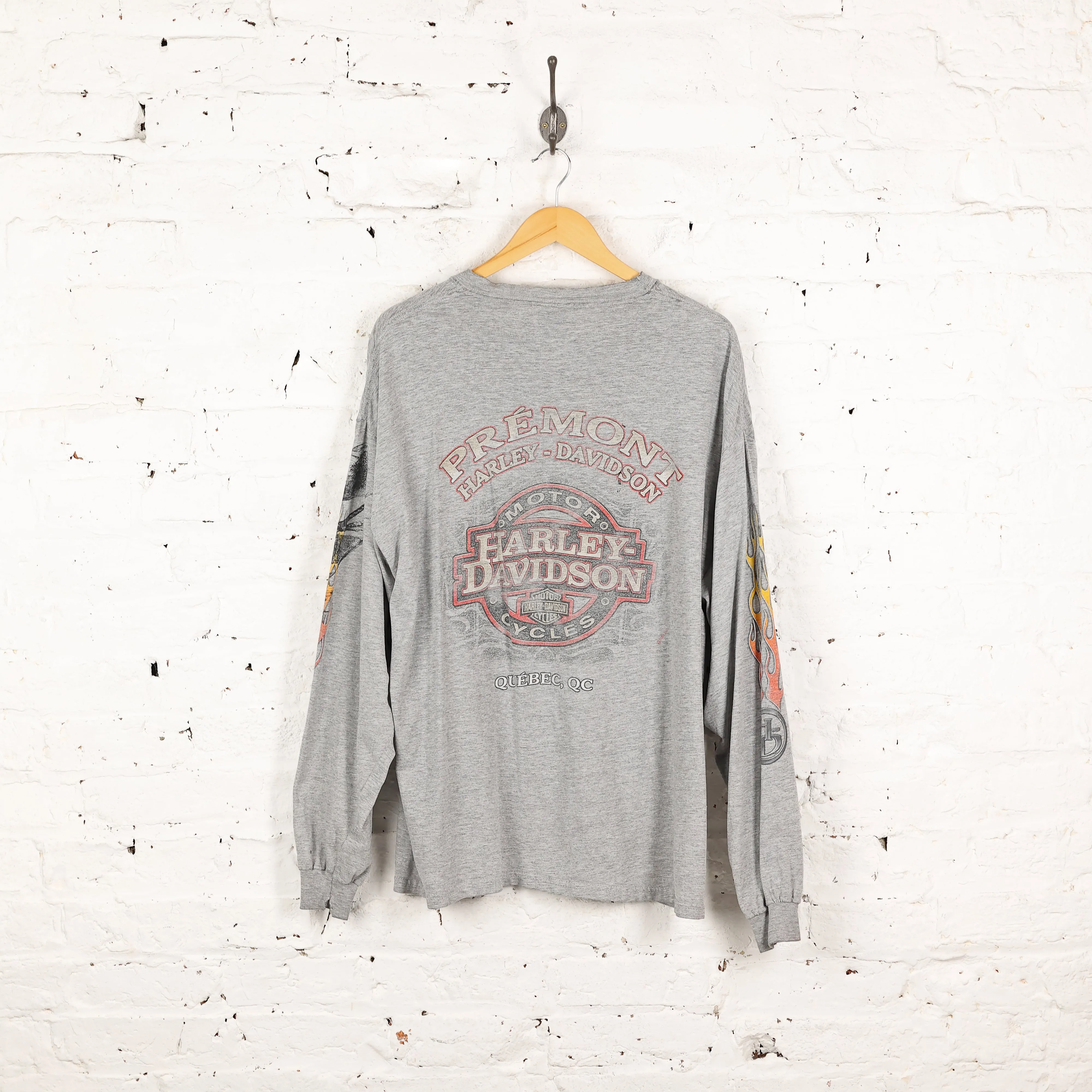 Harley Davidson Premont Long Sleeve T Shirt - Grey - XL