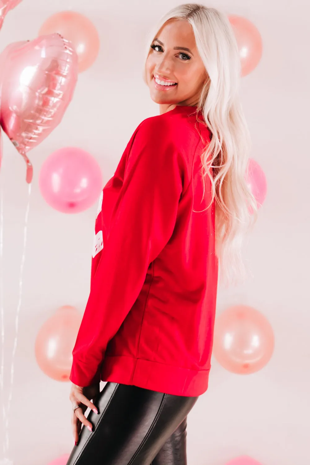 Hearts Crewneck Women Sweatshirt