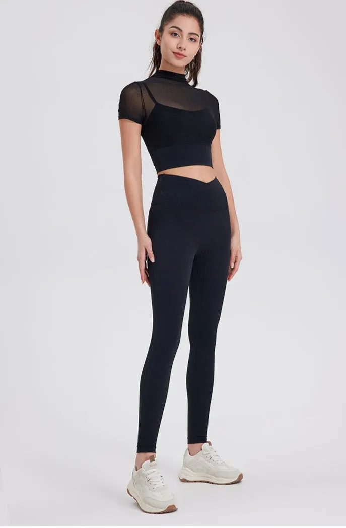 High Waisted Seamless Workout Leggings | Peach Lift Yoga Pants