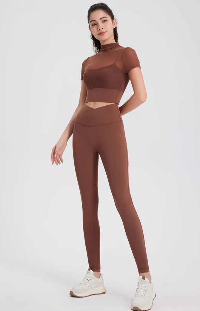 High Waisted Seamless Workout Leggings | Peach Lift Yoga Pants