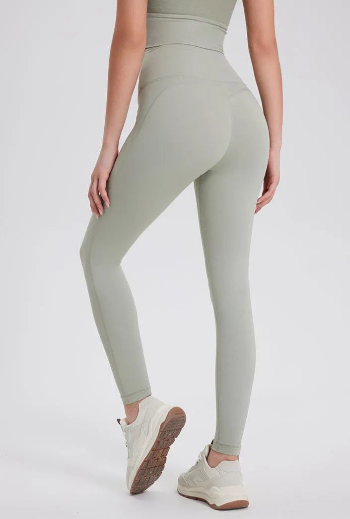 High Waisted Seamless Workout Leggings | Peach Lift Yoga Pants