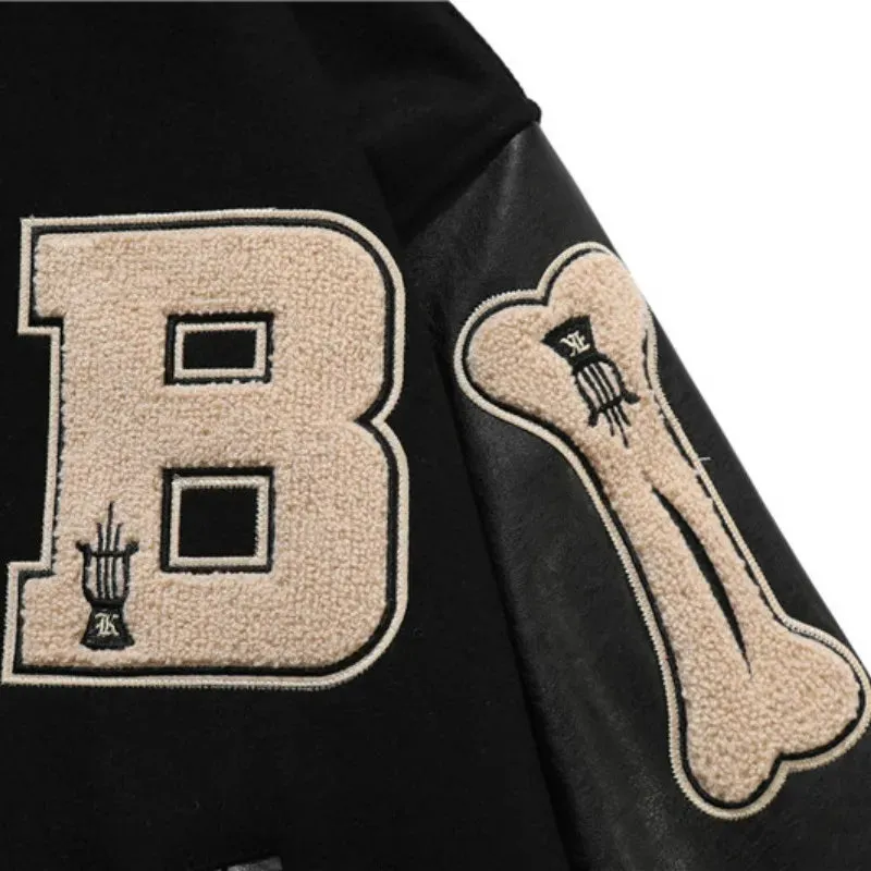 Hip Hop Streetwear Baseball Bomber college Jacket