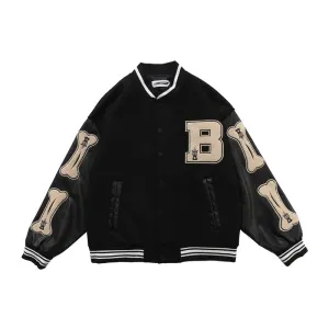 Hip Hop Streetwear Baseball Bomber college Jacket