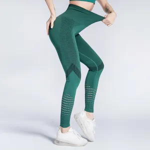 Hollow Cut Out Women High Waist Compression Active wear Comfortable Leggings For Women Yoga