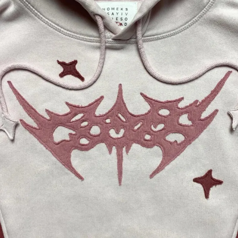 Hoodie Print - Y2K - Geborduurde Patroon - Streetwear - Heren en Dames