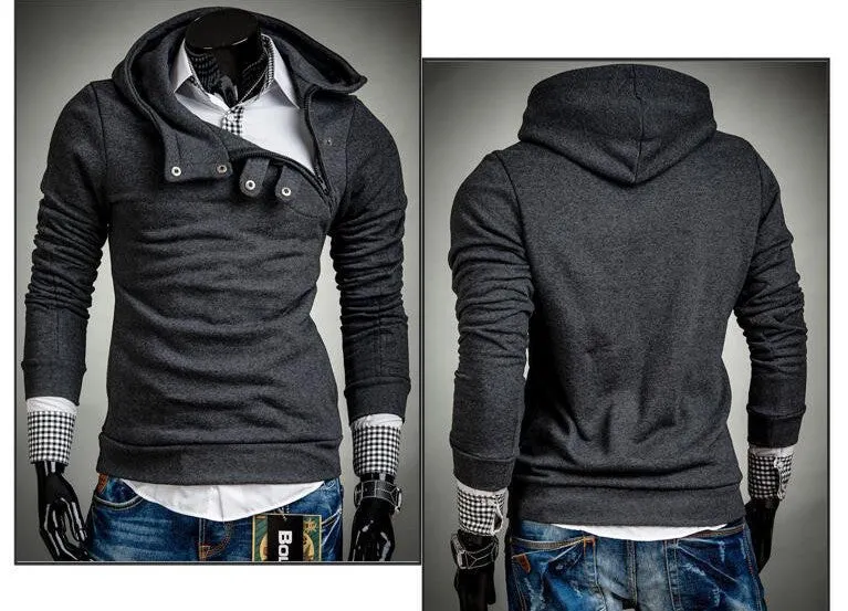 Hoodies Men Hip Hop Mens 7 Color Stitching Hedging Hoodie Sweatshirt Suit Slim Fit Men Hoody