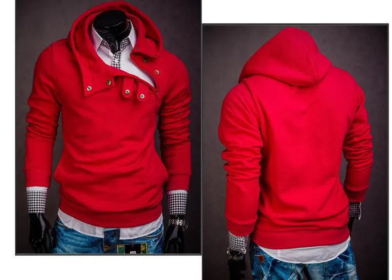 Hoodies Men Hip Hop Mens 7 Color Stitching Hedging Hoodie Sweatshirt Suit Slim Fit Men Hoody