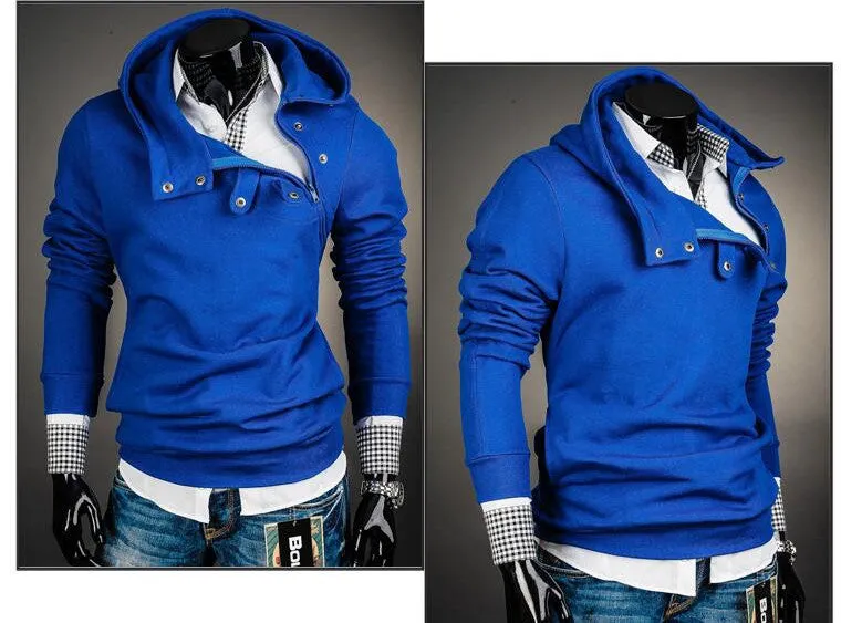 Hoodies Men Hip Hop Mens 7 Color Stitching Hedging Hoodie Sweatshirt Suit Slim Fit Men Hoody