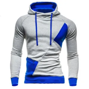 Hoodies Men Sudaderas Hombre Hip Hop Mens Brand Letter Hooded Zipper Hoodie Sweatshirt Slim Fit Men Hoody XXL WE