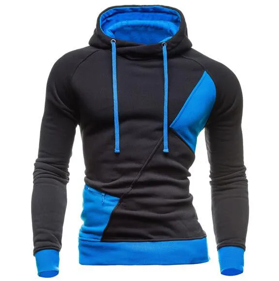 Hoodies Men Sudaderas Hombre Hip Hop Mens Brand Letter Hooded Zipper Hoodie Sweatshirt Slim Fit Men Hoody XXL WE