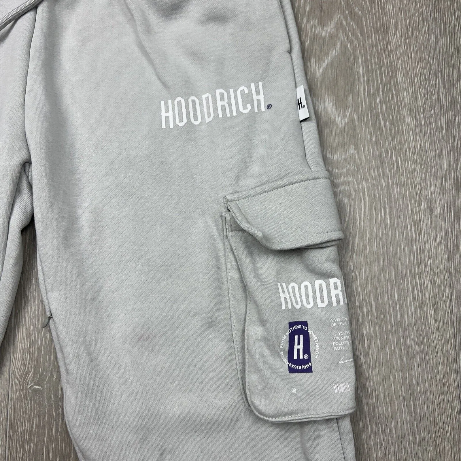 Hoodrich Womens Grey Cargo Trackies Joggers Size XS