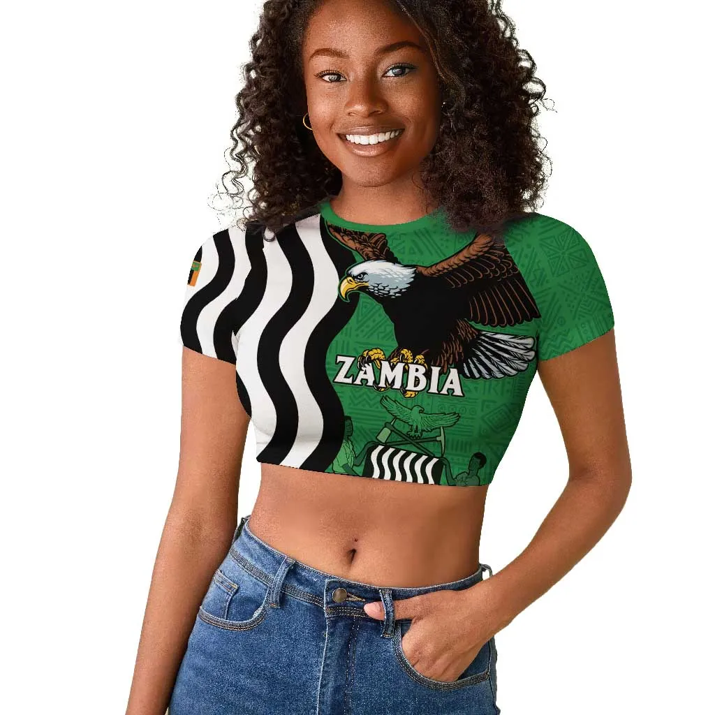 Icitungu ca Zambia Raglan Cropped T shirt One Zambia One Nation LT15