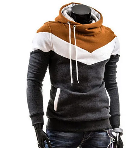 IMC Spring Autumn Mens Casual Slim Fit Hooded Hoodies Sweatshirt Sportswear Male Patchwork Fleece Jacket 6 Colors M-3XL