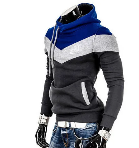 IMC Spring Autumn Mens Casual Slim Fit Hooded Hoodies Sweatshirt Sportswear Male Patchwork Fleece Jacket 6 Colors M-3XL