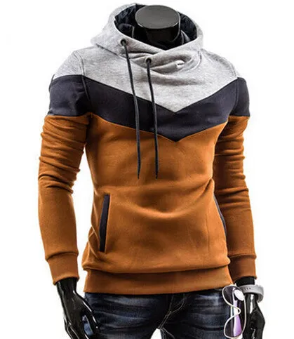 IMC Spring Autumn Mens Casual Slim Fit Hooded Hoodies Sweatshirt Sportswear Male Patchwork Fleece Jacket 6 Colors M-3XL