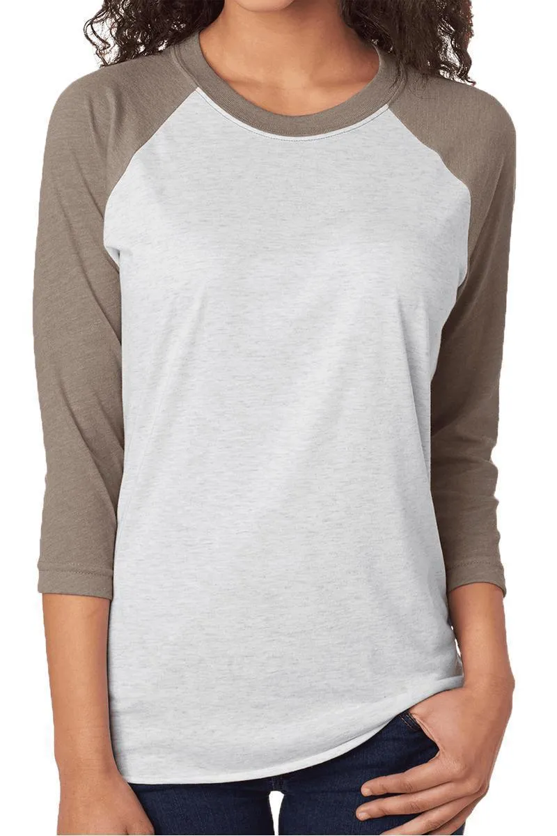 In October We Wear Pink Tri-Blend Unisex 3/4 Raglan