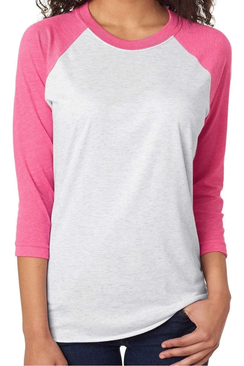 In October We Wear Pink Tri-Blend Unisex 3/4 Raglan