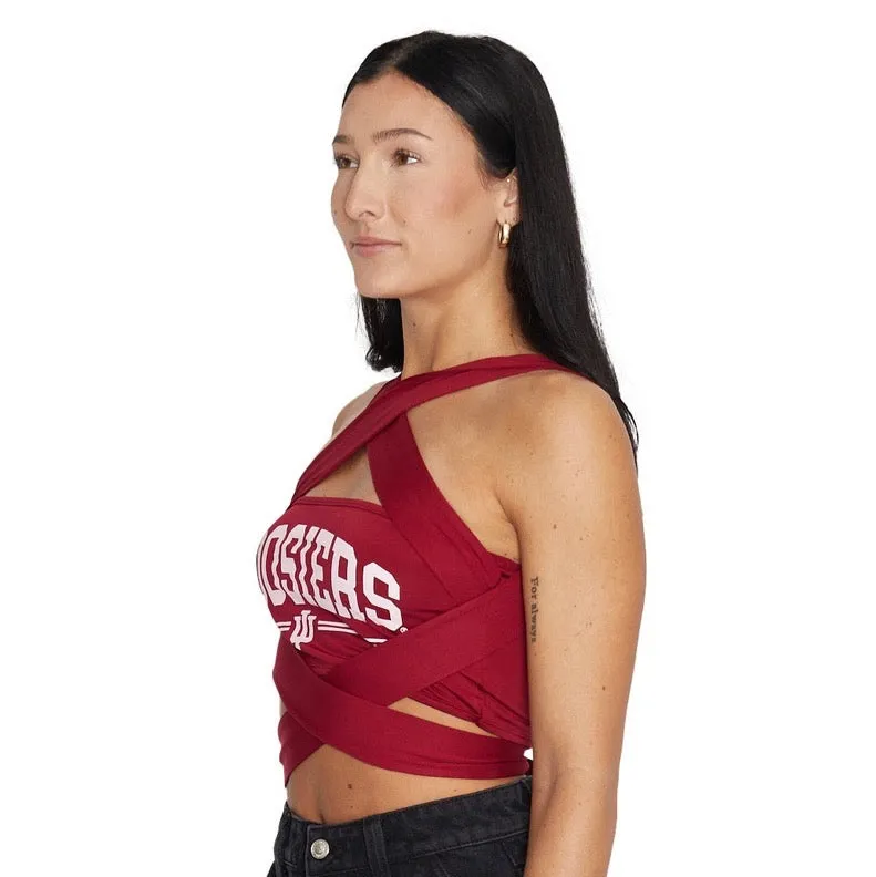 Indiana Hoosiers Crimson Multi Way Bandeau Top