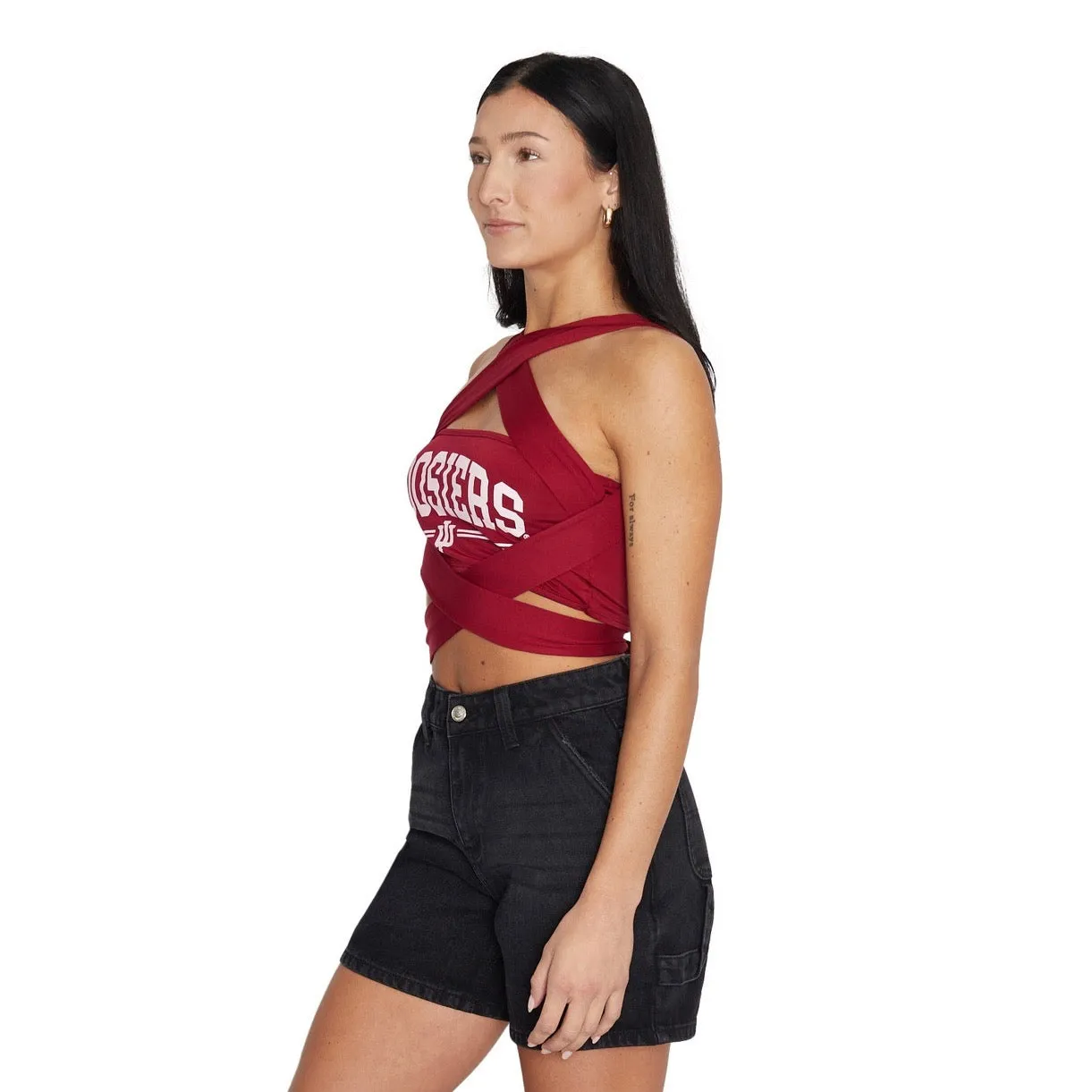 Indiana Hoosiers Crimson Multi Way Bandeau Top