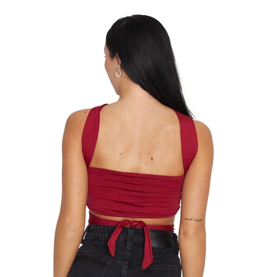 Indiana Hoosiers Crimson Multi Way Bandeau Top