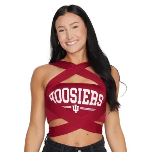 Indiana Hoosiers Crimson Multi Way Bandeau Top