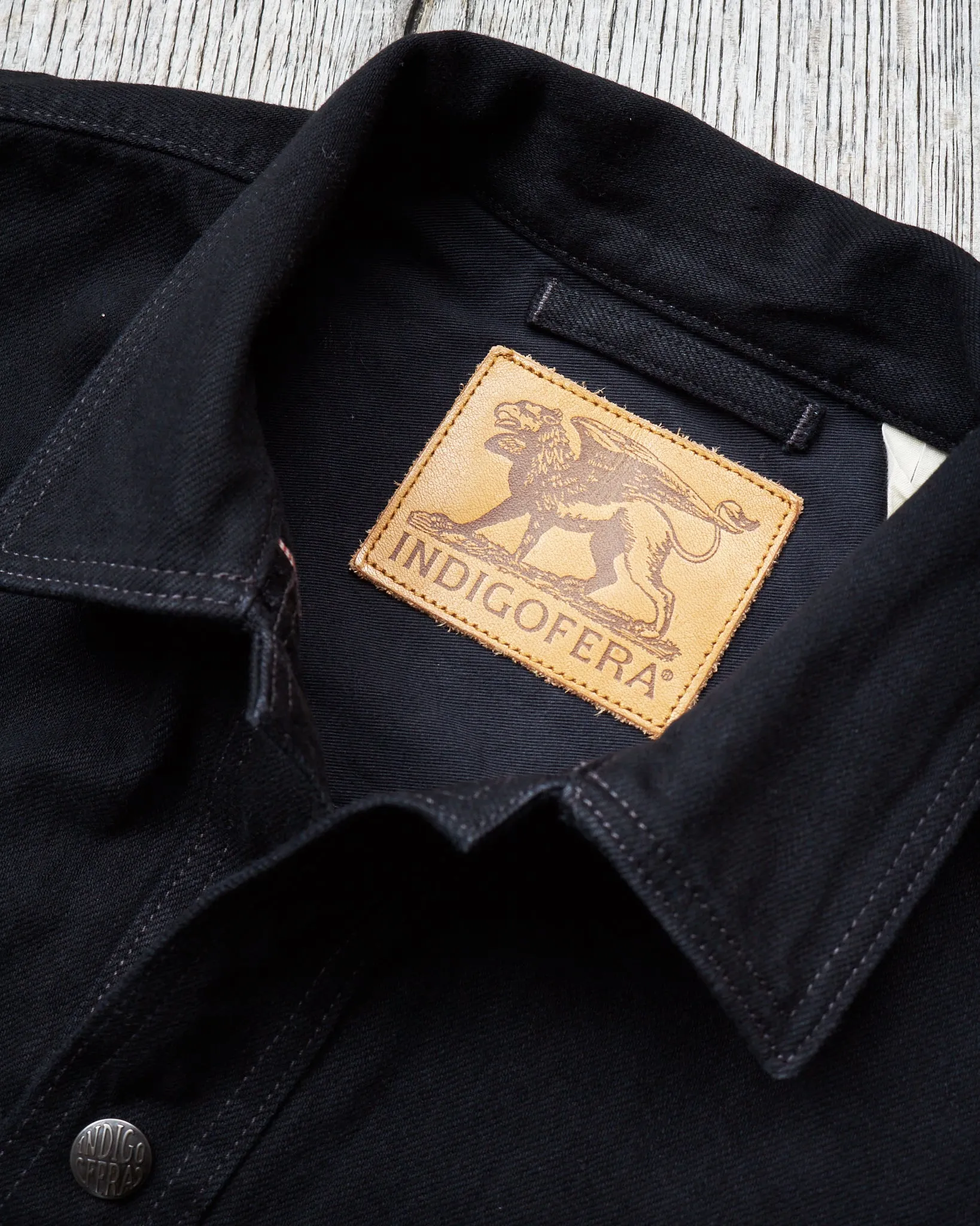 Indigofera Fargo Trucker Jacket Gunpowder Rinsed