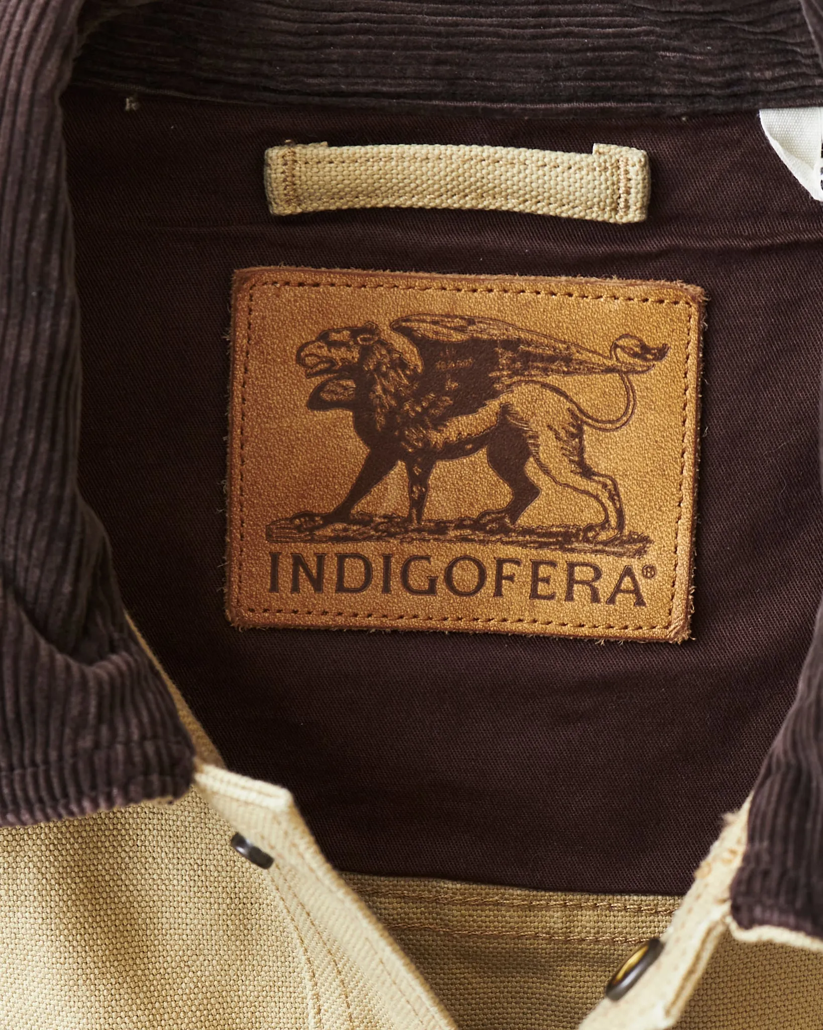 Indigofera Fargo Trucker Jacket Smithson Canvas Light Beige