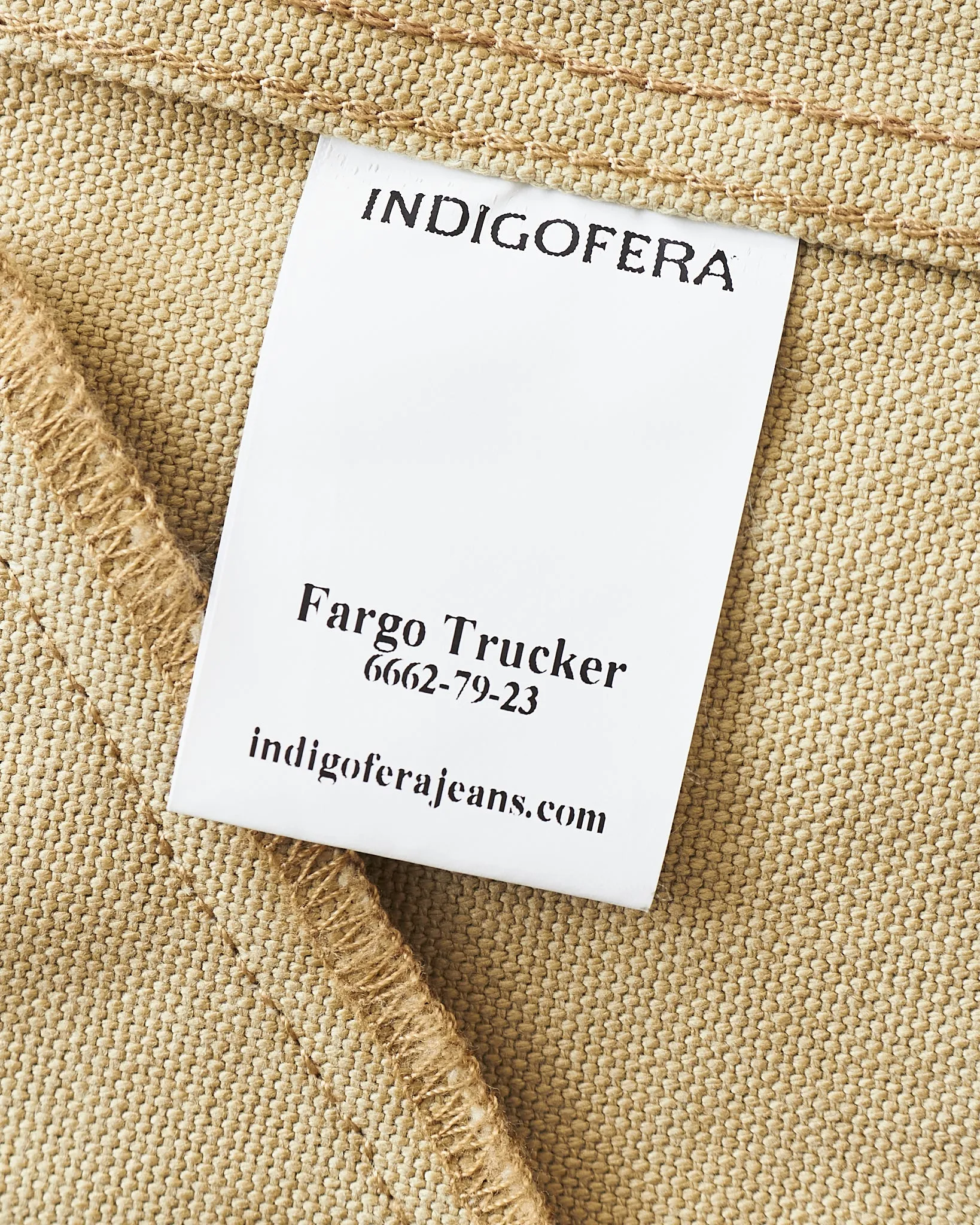 Indigofera Fargo Trucker Jacket Smithson Canvas Light Beige