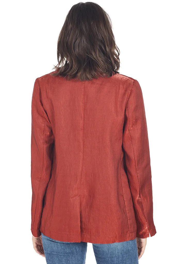 Iridescent Linen Satin Jacket