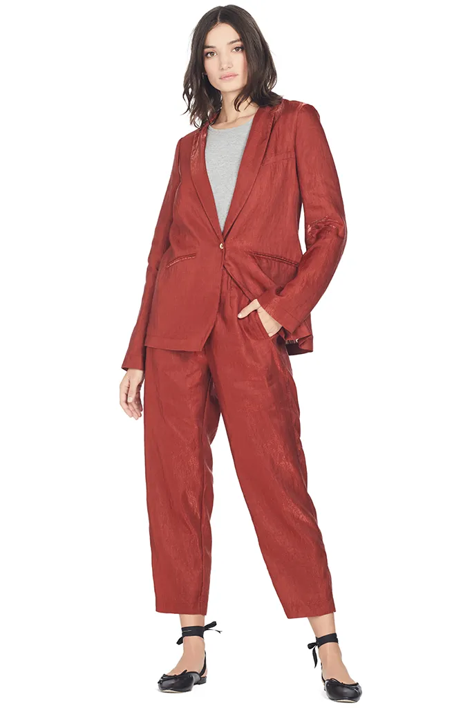 Iridescent Linen Satin Jacket